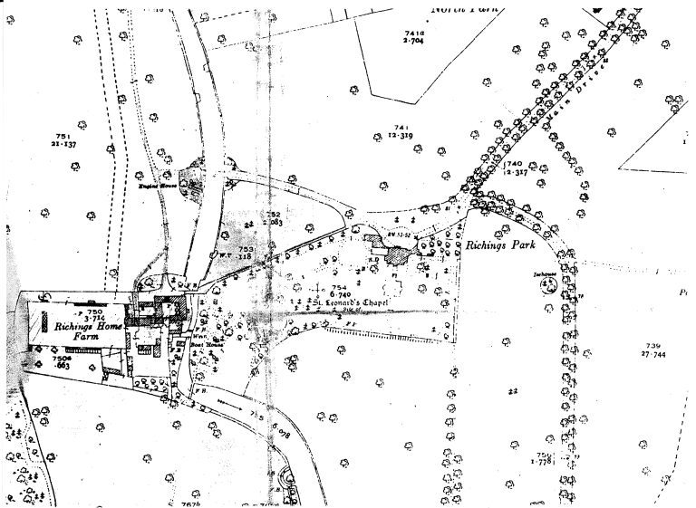 Plan of Richings Park and Home Farm